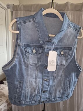 Light Wash Denim Vest